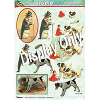 Vintage Style Dogs Paper Tole Sheet