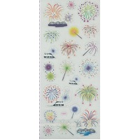 Fireworks Clear Transparent Stickers