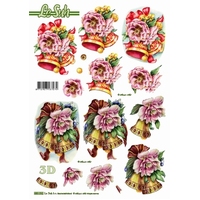 Le Suh Bells & Flowers Die Cut Paper Tole