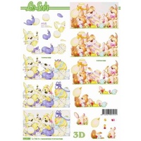 Easter Rabbits & Eggs Paper Tole