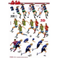 Soccer Male & Female Paper Tole Sheet