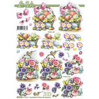 Easter Flowers & Eggs Paper Tole