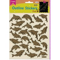 Dolphins Decorated Stickers