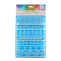 Floral, Lace & Fleur de Lys Borders Self Adhesive Stencil