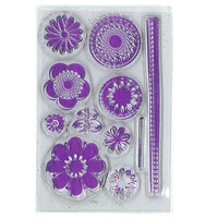 Mini Clear Flower Stamps 