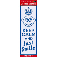 Keep Calm Smiley Face Stencil