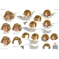 Angel Faces & Wings Christmas Paper Tole