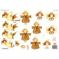 Angels Flying Christmas Paper Tole