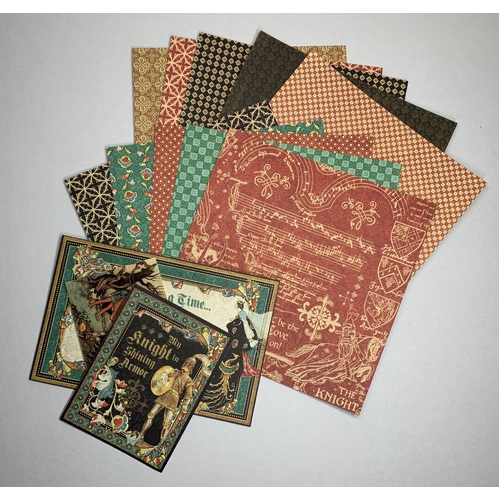 Enchanted Magical Themed 6"x6" Paper Pad x 10 Papers with Ephemera