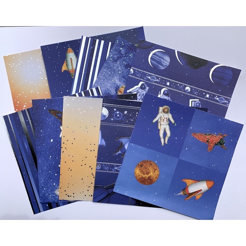 Space Themed Paper Pack x 10