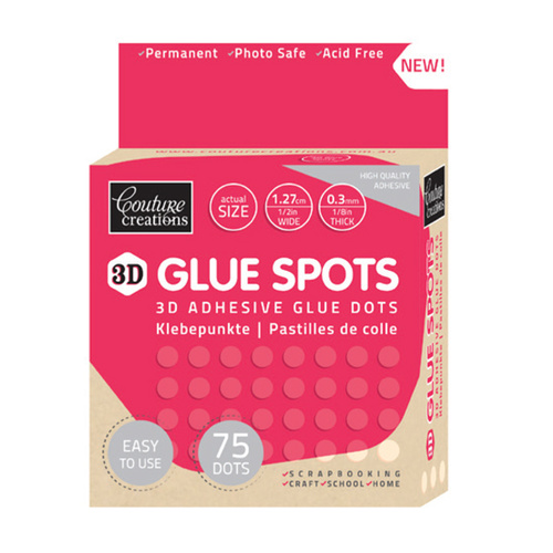Glue Dots / Spot  1.27cm Clear Adhesive  x 75