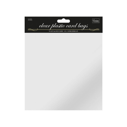 Resealable Square Clear Plastic Card Bag 167mmx167mm x 50
