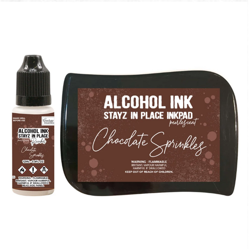 Chocolate Sprinkles Pearlescent Alcohol Ink Pad with 12ml reinker