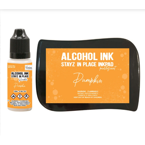 Pumpkin Pearlescent Alcohol Ink Pad with 12ml reinker