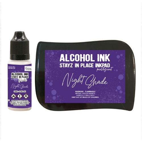 Night Shade Pearlescent Alcohol Ink Pad with 12ml reinker
