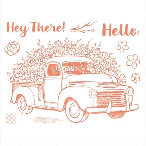 Colourful Moments Spring Truck Clear Stamp