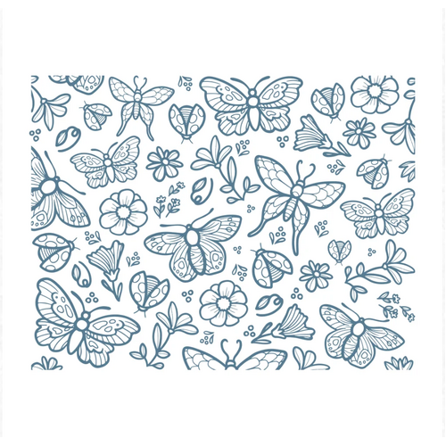Fluttering Background Photopolymer Stamp