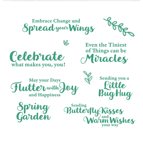 Colourful Moments Spring Sentiments Clear Stamp