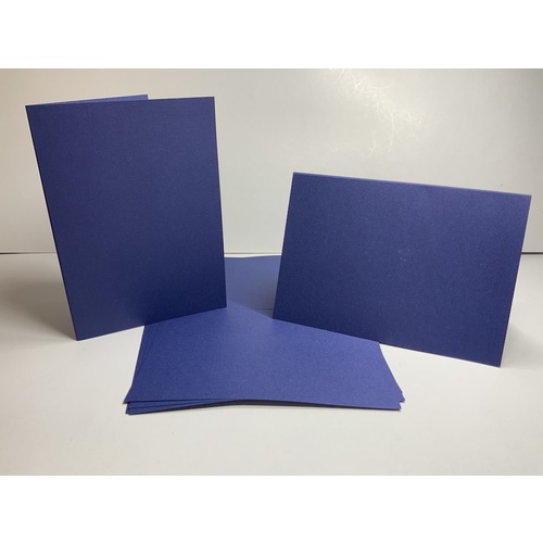 Navy Blue Single Fold Card Size B (A6)Pk 10