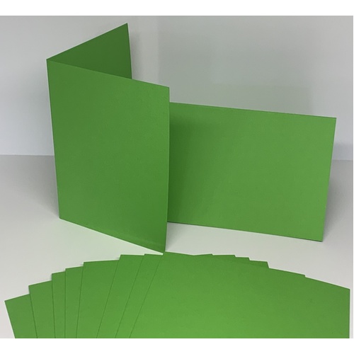 Bright Green 325gsm Single Fold Card Size B (A6) Pk 10