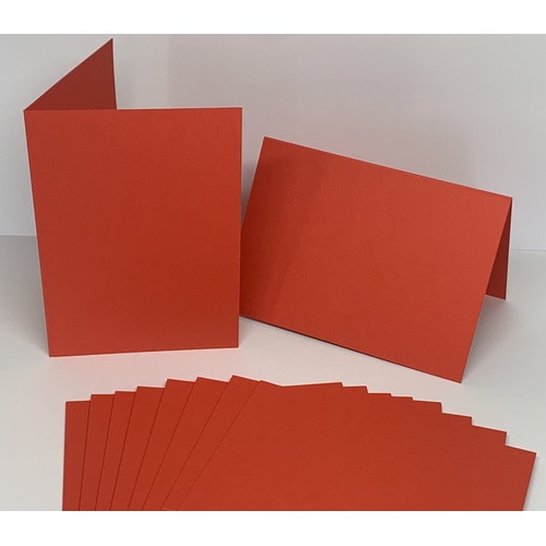 Bright Red 325gsm Single Fold Card Size B (A6) Pk 10