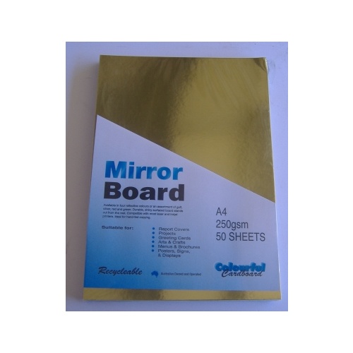Mirror Card Gold A4 250gsm