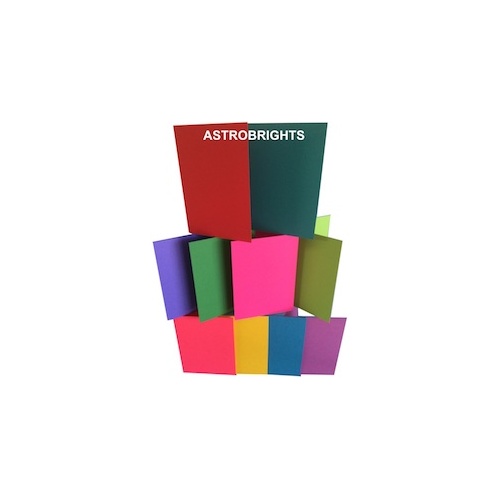 Assorted A6 Astrobright Cards x 10 with envelopes