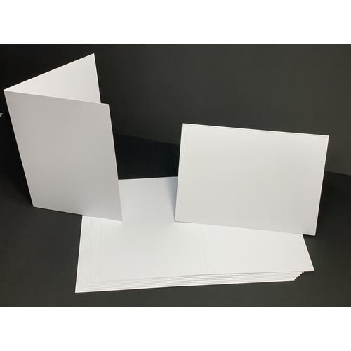 White 250GSM Card Single Fold Size C (10 Pack) [Supply Envelopes: No]