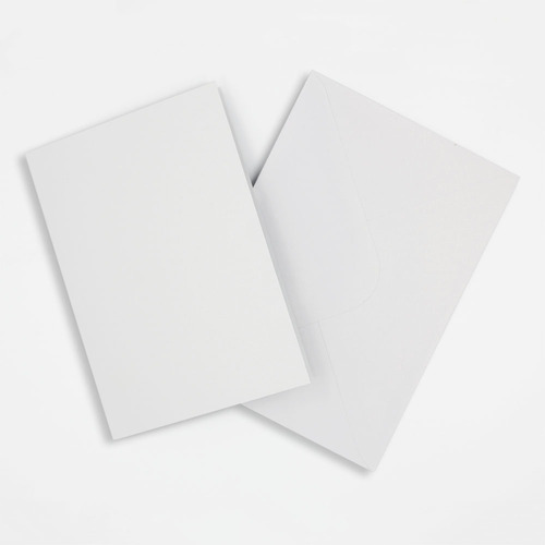 Pearlised White Cards & Envelopes Size 105mmx150mm Qty 4