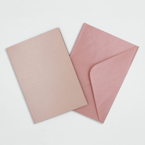 Pearlised Pink Cards & Envelopes Size 105mmx150mm Qty 4