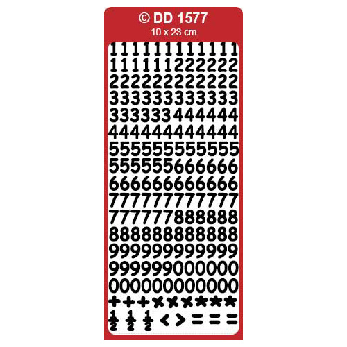 Stickers, Numbers, 10x23 cm, Gold, 1 Sheet