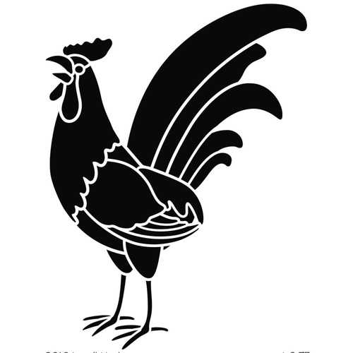 Dreamweaver Rooster Stencil