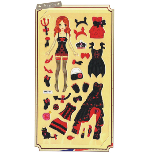 Princess Red Halloween or Devil Dress Up Sticker