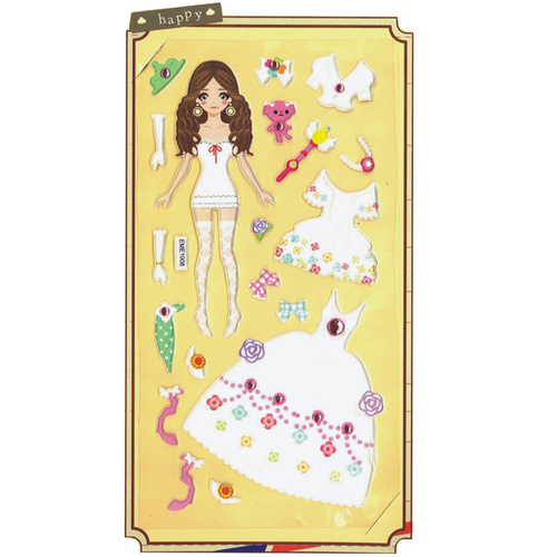 Princess White Dress Up Sticker