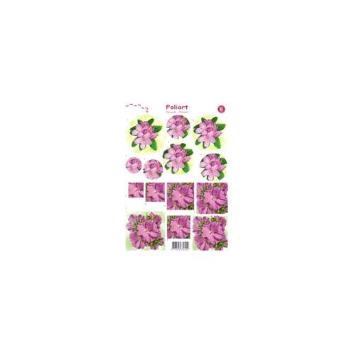 Pink Purple Floral Pyramid Decoupage Paper Tole Sheet