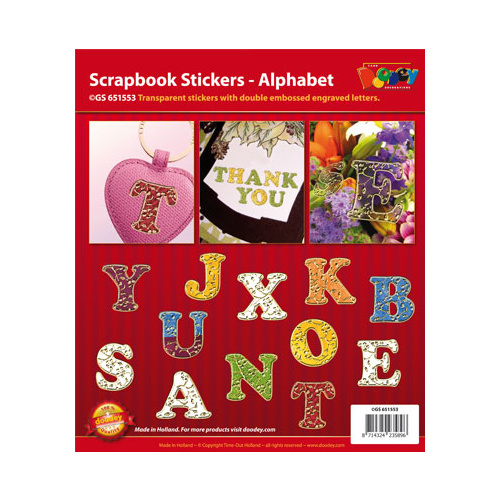 Alphabet Upper Case Transparent Silver