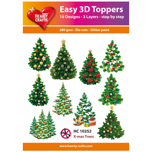 Hearty Crafts Christmas Trees Die Cut Paper Tole