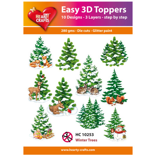 Hearty Crafts Winter Trees Die Cut Paper Tole