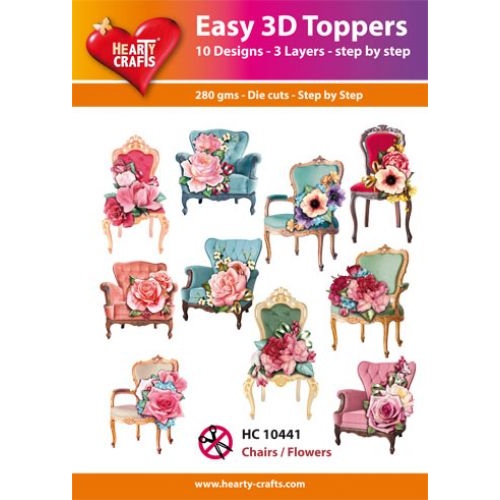 Hearty Crafts Chairs and Flowers Die Cut Paper Tole
