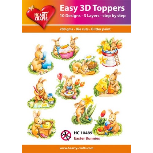 Hearty Crafts Easter Bunnies Die Cut Paper Tole