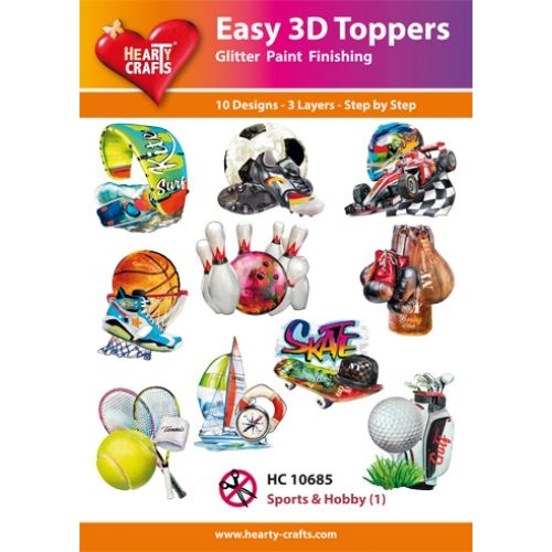 Hearty Crafts Sports and Hobby Die (1) Cut Paper Tole
