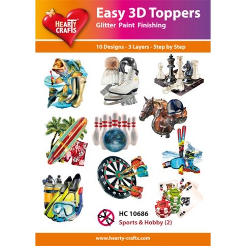 Hearty Crafts Sports and Hobby Die Cut Paper Tole