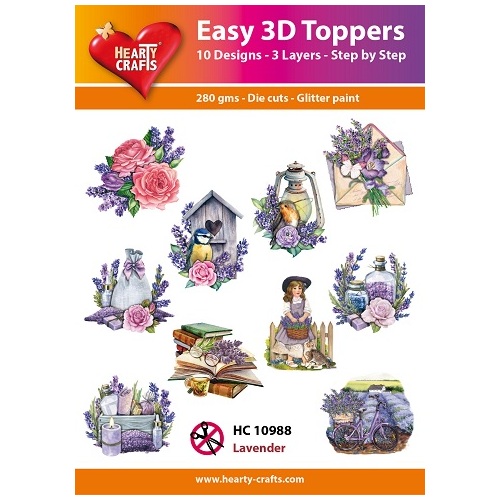Hearty Crafts Lavender Ephemera Die Cut Paper Tole