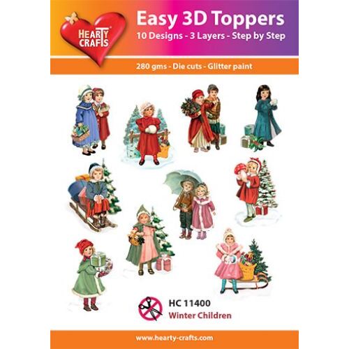 Hearty Crafts Winter Children Die Cut Paper Tole Pack