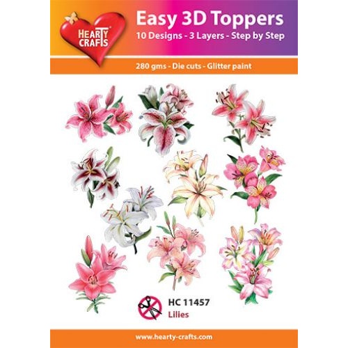 Hearty Crafts Lilies Die Cut Paper Tole