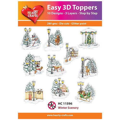 Hearty Crafts Wintery Scenery Die Cut Paper Tole