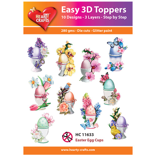 Hearty Crafts Easter Egg Cups Die Cut Paper Tole