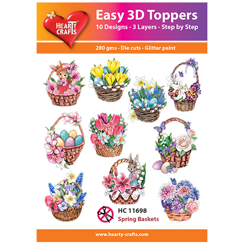 Hearty Crafts Spring Baskets Die Cut Paper Tole