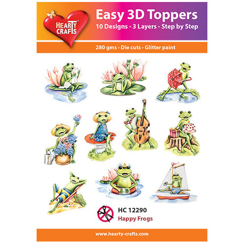 Hearty Crafts Happy Frogs Die Cut Paper Tole