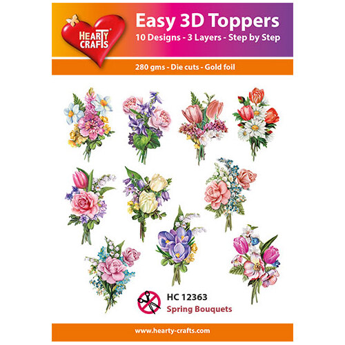 Hearty Crafts Spring Bouquets Die Cut Paper Tole